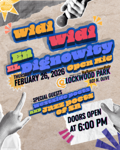 flyer advertising for a open mic 02/26/2026